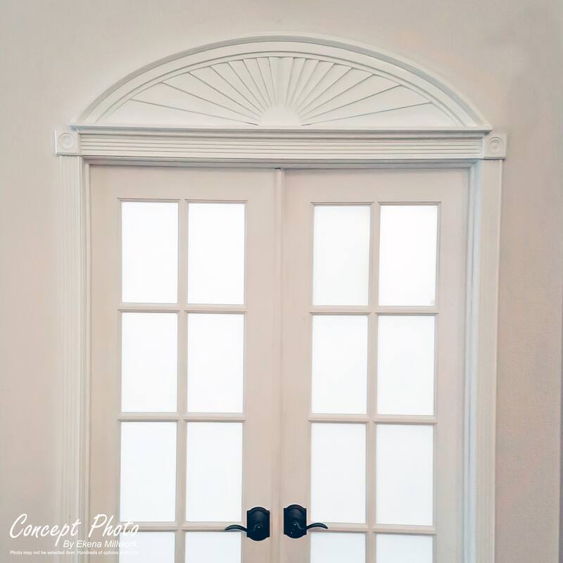72"W x 14"H x 2"P Elliptical Sunburst Pediment - 72"W x 14"H x 2"P
