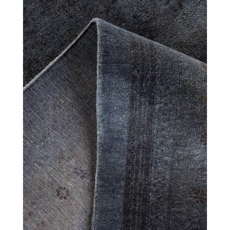 Overton Handknotted Wool Vintage Inspired Contemporary Overdyed Light Gray Area Rug - 18' 4" x 12' 5"