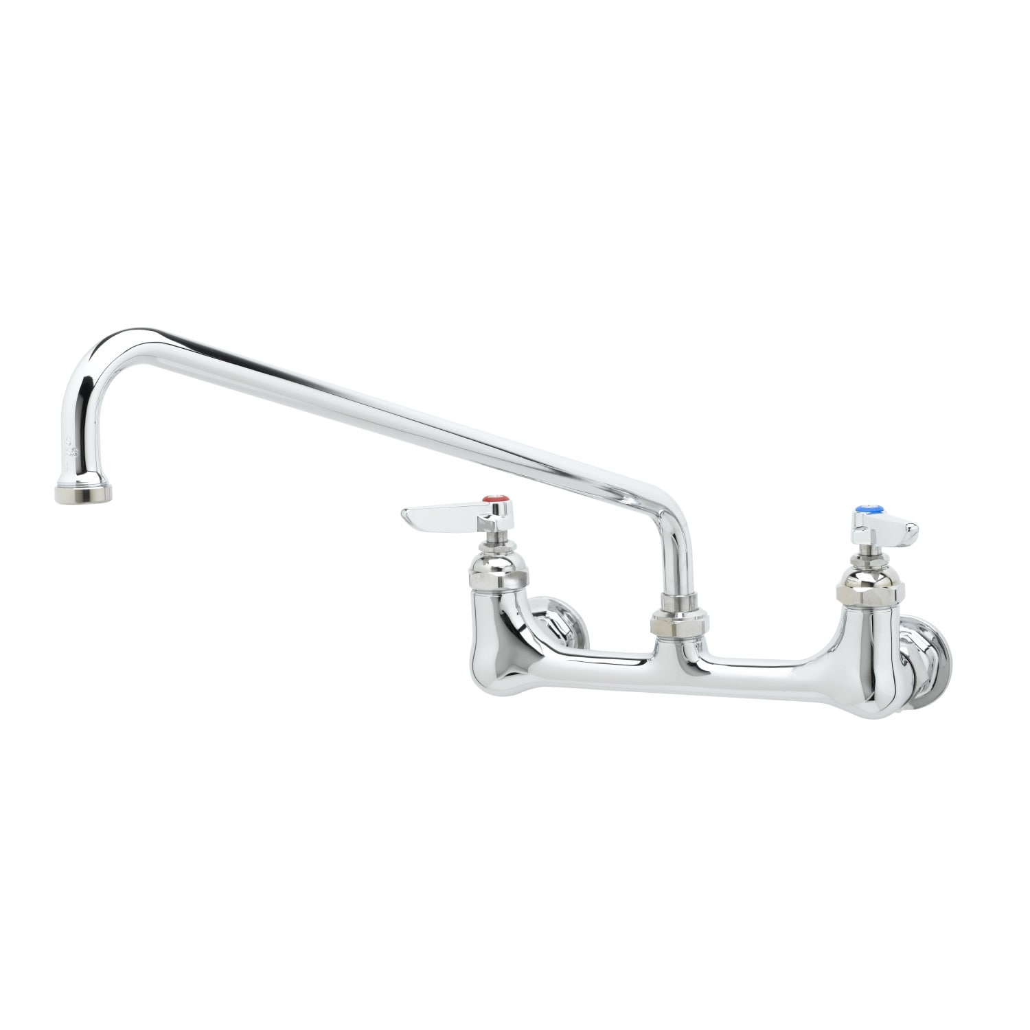 T and S Brass B-2299 B-200 Wall Mounted Double Pantry Faucet with 8"