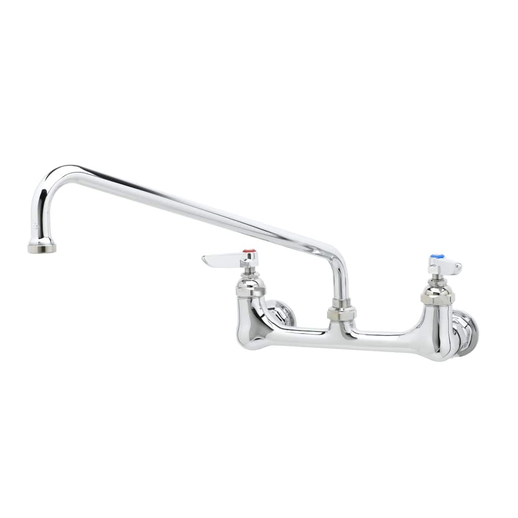 T and S Brass B-2299 B-200 Wall Mounted Double Pantry Faucet with 8"