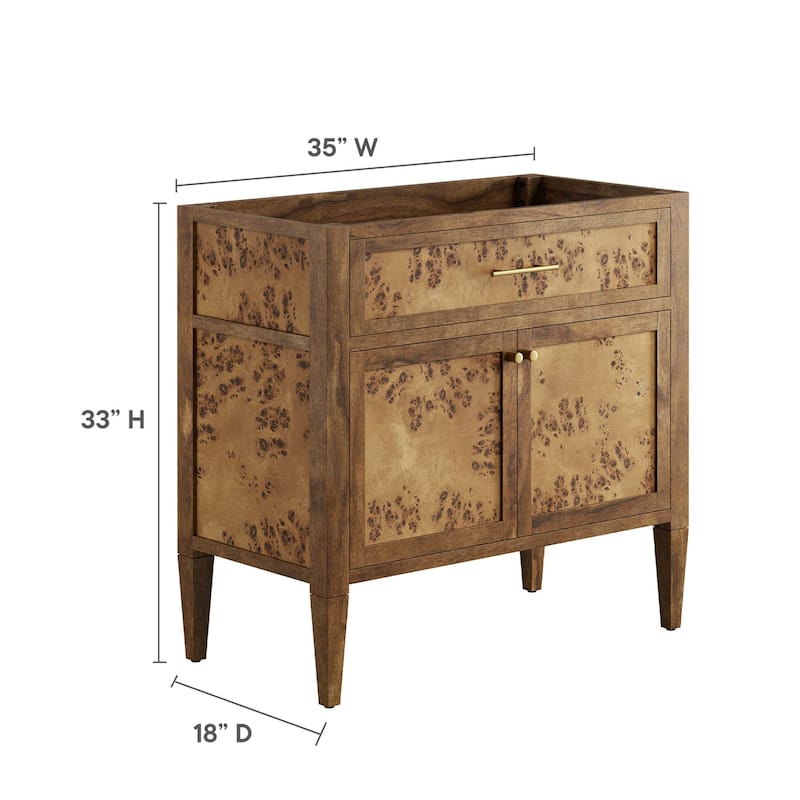 Elysian 36" Wood Bathroom Vanity Cabinet (Sink Basin Not Included)