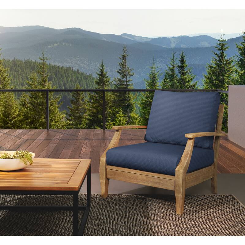 Sorra Home Outdura Outdoor Round Front Deep Seating Cushion Set