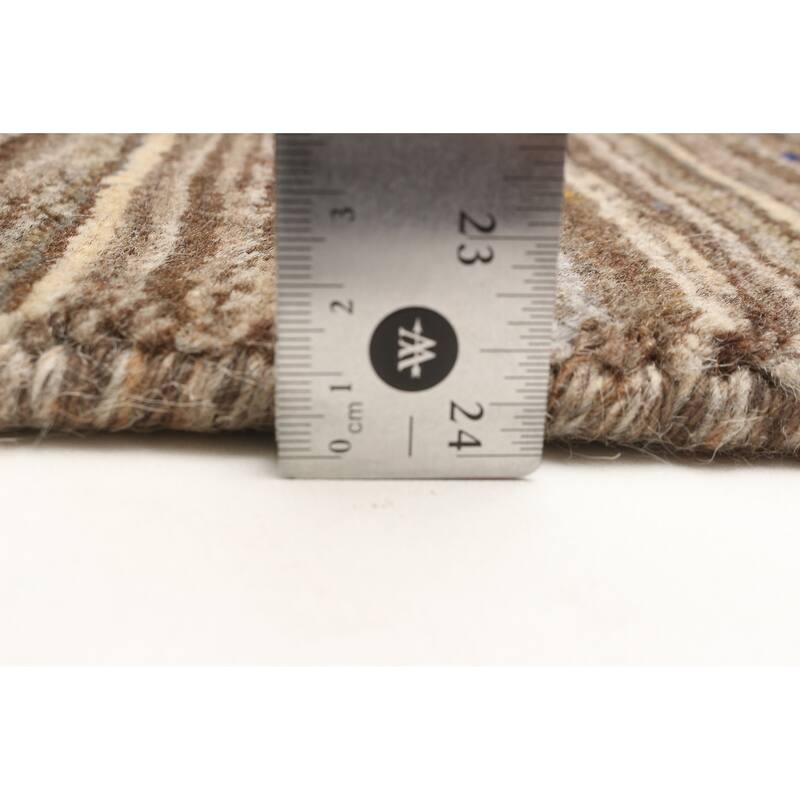 ECARPETGALLERY Hand Loomed Kashkuli Gabbeh Brown Wool Rug - 3'1 x 4'8