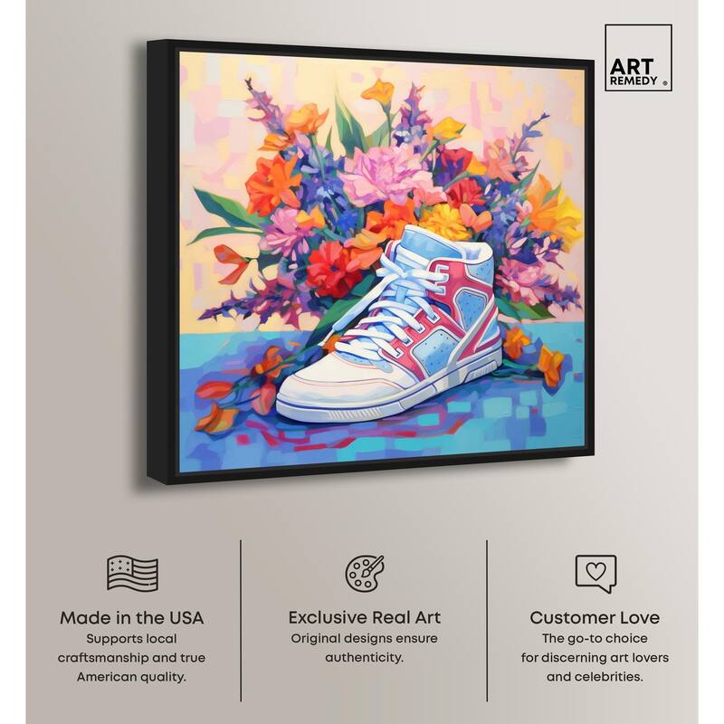 Colorful Sneaker Bouquet II Canvas by Art Remedy