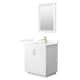Option White, Gold Trim, Giotto Quartz Top