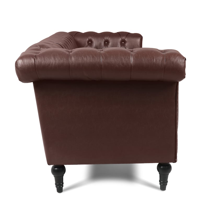 Luso Traditional 3 Seater Sofa with Removable Cushion by Christopher Knight Home
