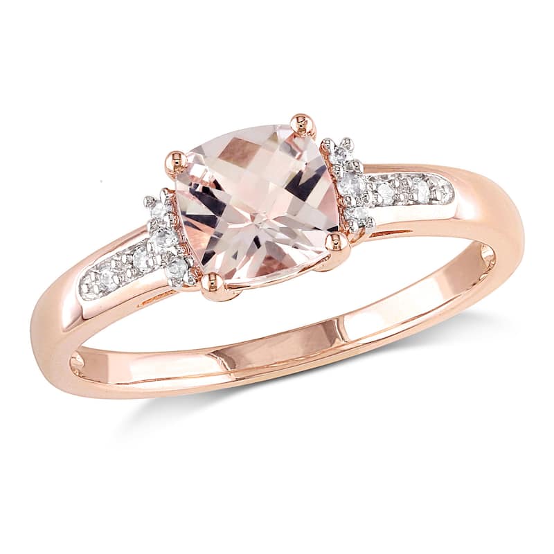Miadora 10k Rose Gold Morganite and Diamond Accent Engagement Ring
