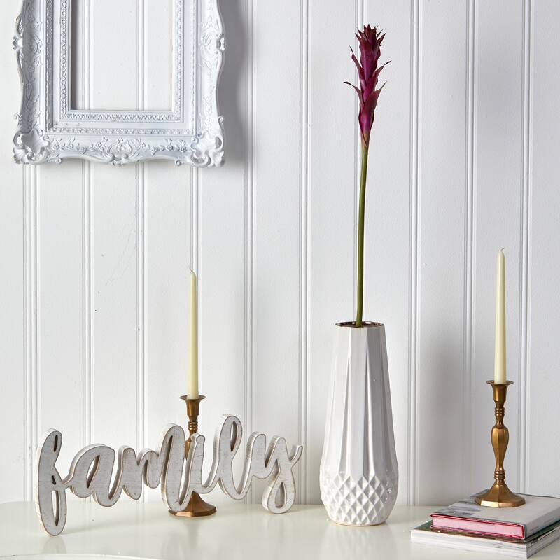 Artificial Maple Leaf Flowers - Fall Decor Set of 2 - 18 Inch Decorative Foliage - Purple - 28