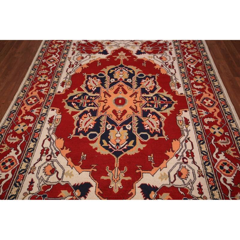 Red Sultanabad Oriental Area Rug Handmade Wool Carpet - 8'0" x 9'8"