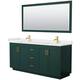 Option Green / White Quartz Top / Brushed Gold Hardware