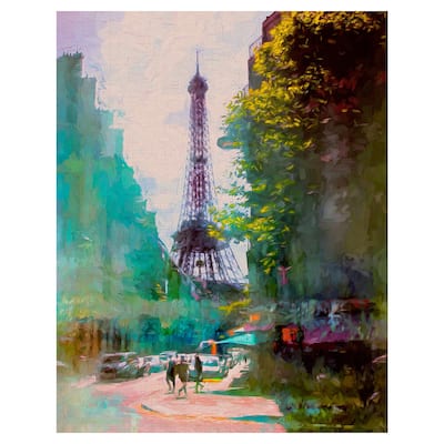 Paris Street by John Rivera Canvas Art Print