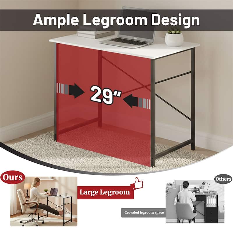 Computer Office Desk 31 Inch Kids Student Study Writing Work, Modern Simple Home Bedroom PC Table