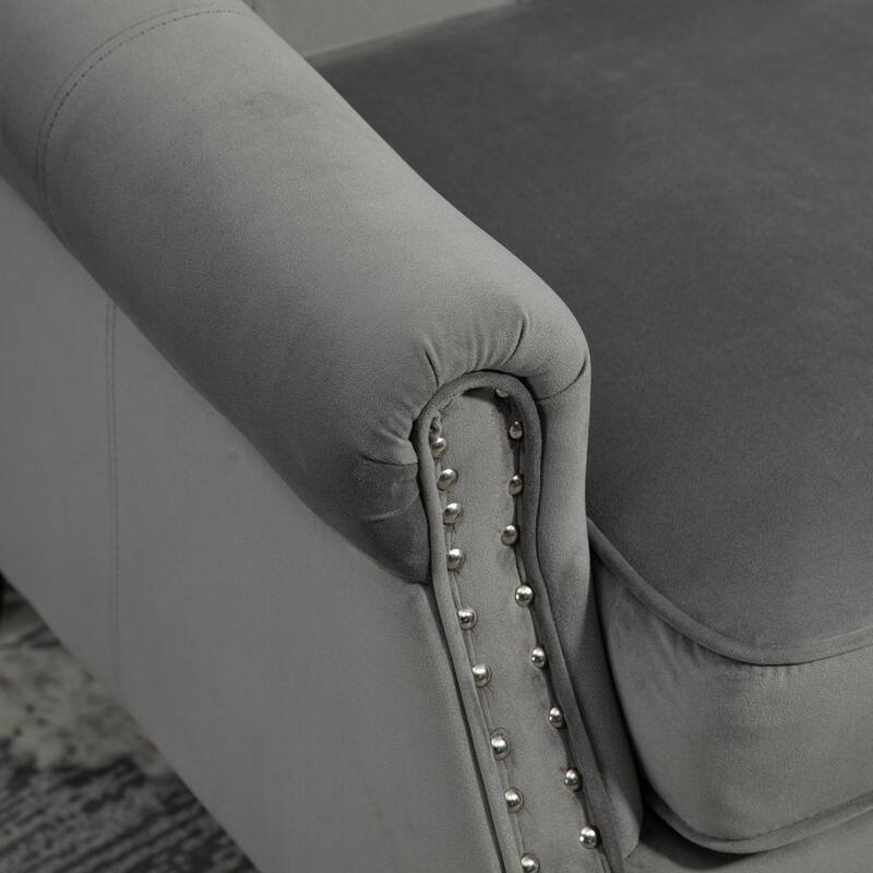 Modern Accent Chair with Sturdy Wood Legs