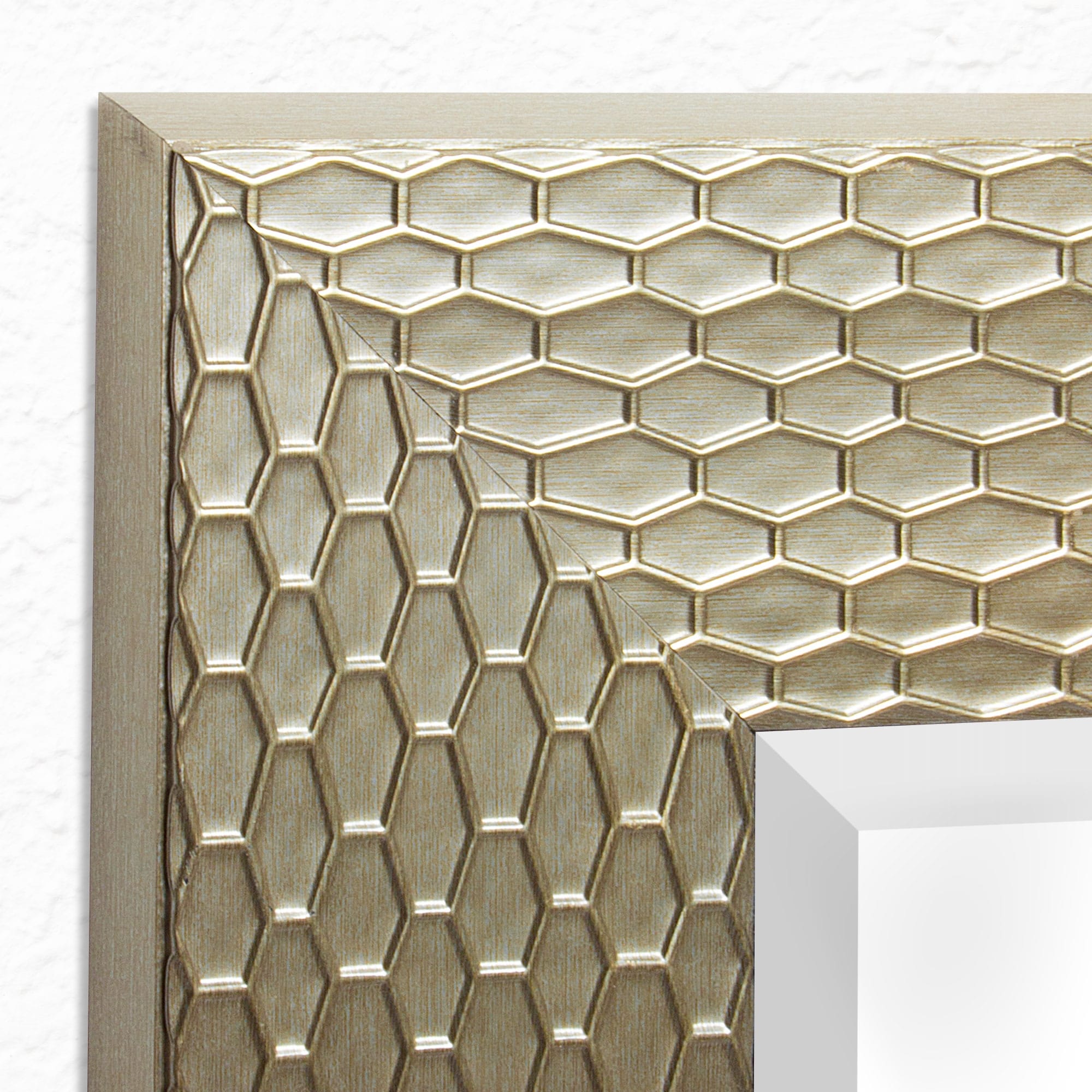 Head West Honeycomb Beveled Wall Mirror Champagne Gold On Sale Bed  Bath  Beyond 31933931
