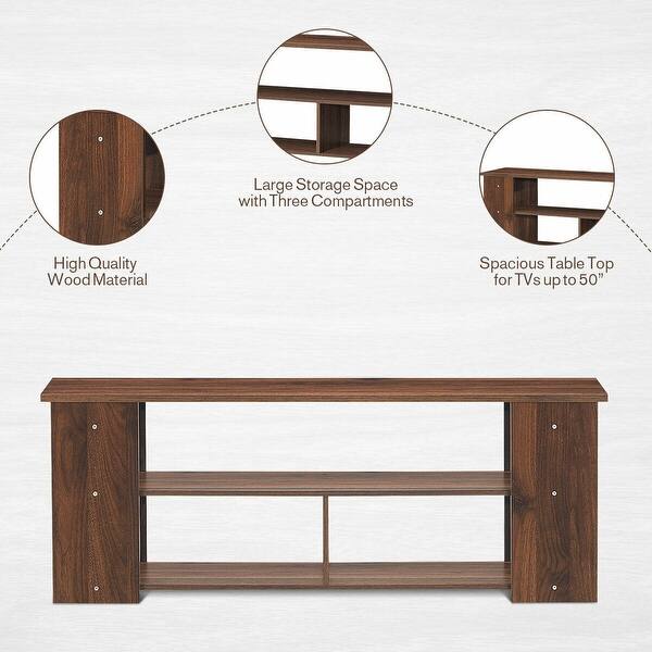 Shop Wood Storage Cabinet Tv Stand For Tvs Up To 50 Overstock 30732396 Coffee