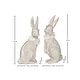 preview thumbnail 4 of 2, 7.5" Resin Bunny With Floral Collar Set of 2
