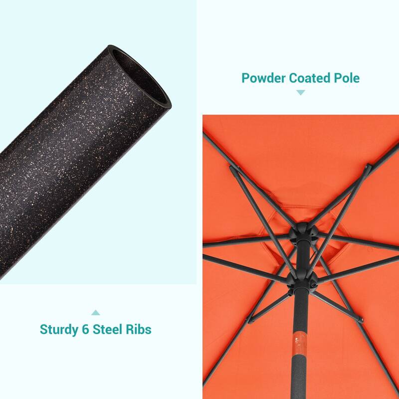 Bonosuki 7.5-foot Waterproof Sunshade Canopy Patio Umbrella