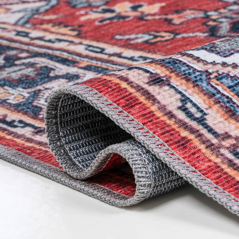 JONATHAN Y Cirali Ornate Large Medallion Machine Washable Area Rug
