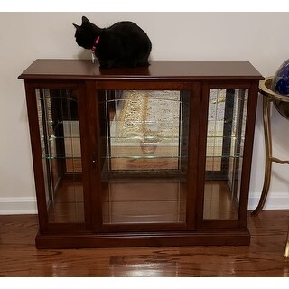 Shop Ridgewood Cherry Console Front Door Entry Curio Cabinet 40