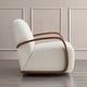 preview thumbnail 44 of 47, Eli Swivel Accent Chair with U-Shaped Wood Arm