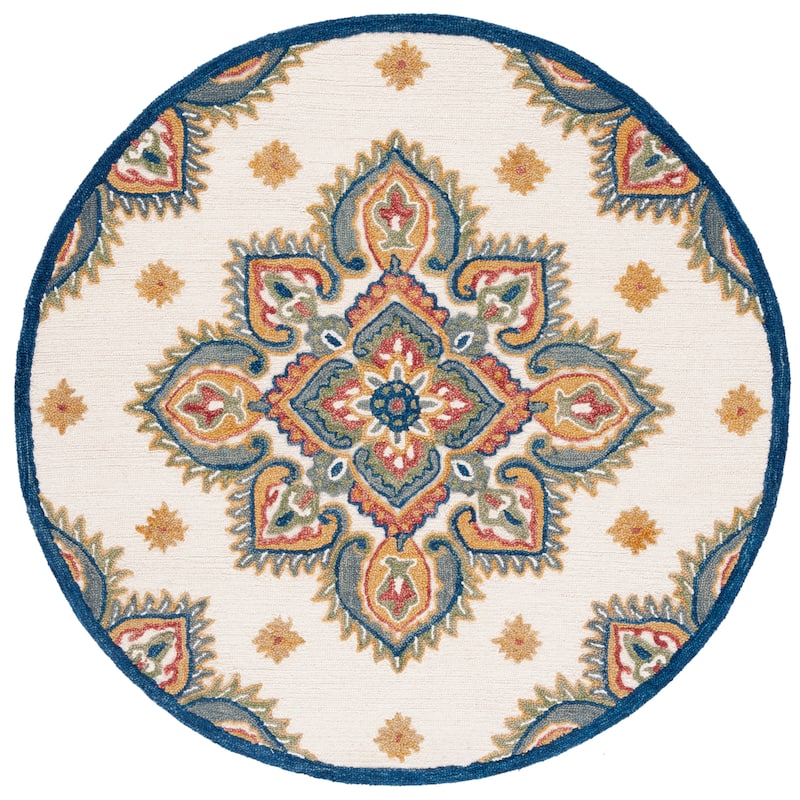 SAFAVIEH Handmade Blossom Annemarijn Medallion Wool Rug