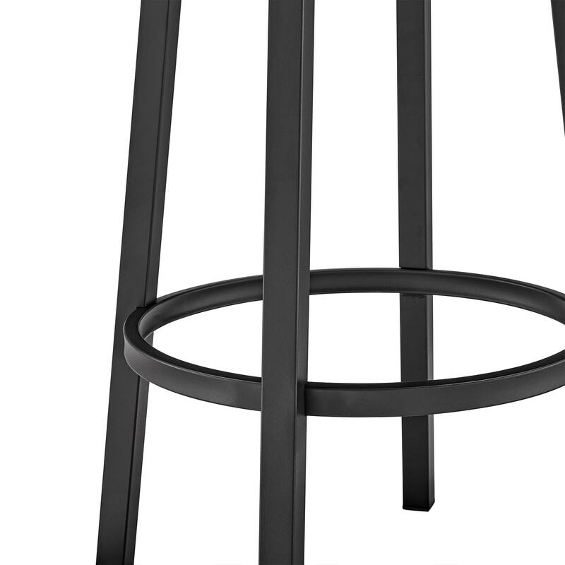 Lorin Upholstered Swivel Counter/Bar Stool in Faux Leather with Arms