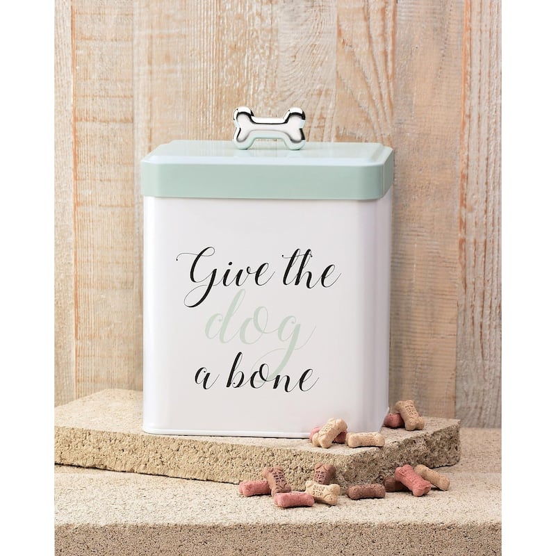 Amici Pet Marley Treats Storage Canister with Bone Design Lid - 96 oz