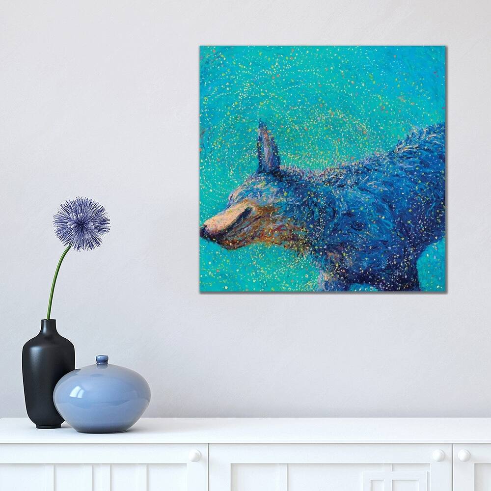 iCanvas "Shaking Blue Heeler" by Iris Scott Canvas Print