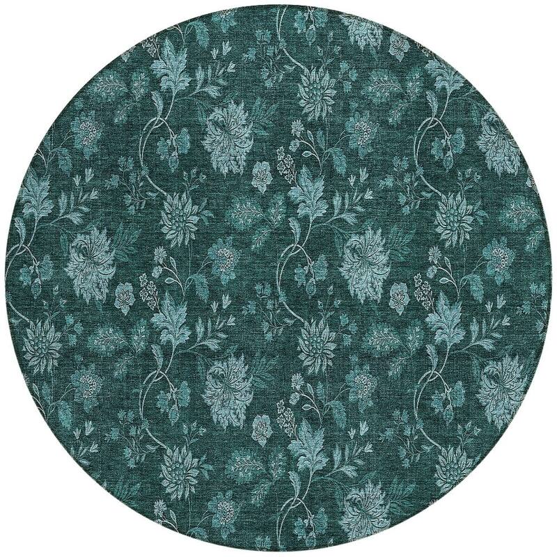 HomeRoots Floral Transitional Rectangle Outdoor Rug