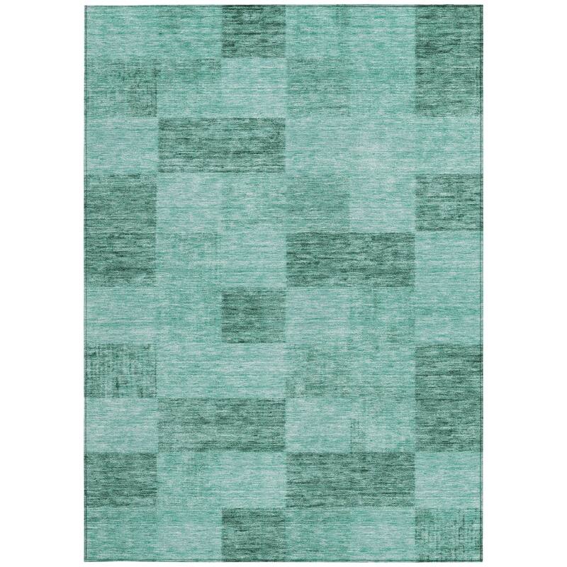 HomeRoots Geometric Transitional Rectangle Outdoor Rug