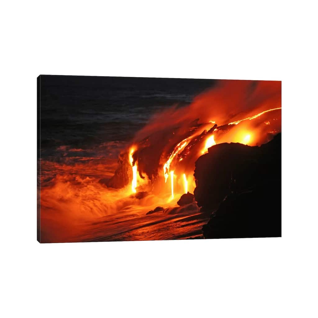 iCanvas "Kilauea Lava Flow Sea Entry, Big Island, Hawaii III" by Martin Rietze Canvas Print