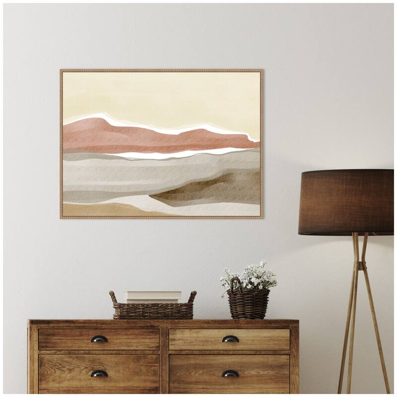 Kate and Laurel Brown Hill by Nikita Jariwala Framed Canvas Wall Art Print