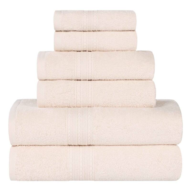 Eco-Friendly Sustainable Cotton 6-Piece Bathroom Towel Set