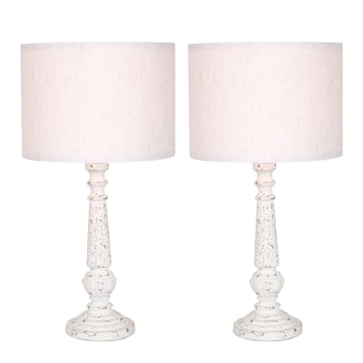 Vintage Bedside Nightstand Lamp Table Lamps Set of 2