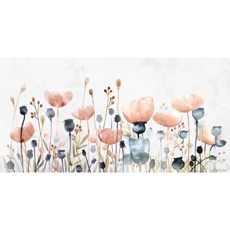 'Wild Poppy Fields' Painting Print on Wrapped Canvas