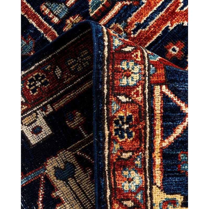 Serapi One-of-a-Kind Hand-Knotted Runner Rug - Blue, 2' 7" x 9' 9" - 2' 7" x 9' 9"