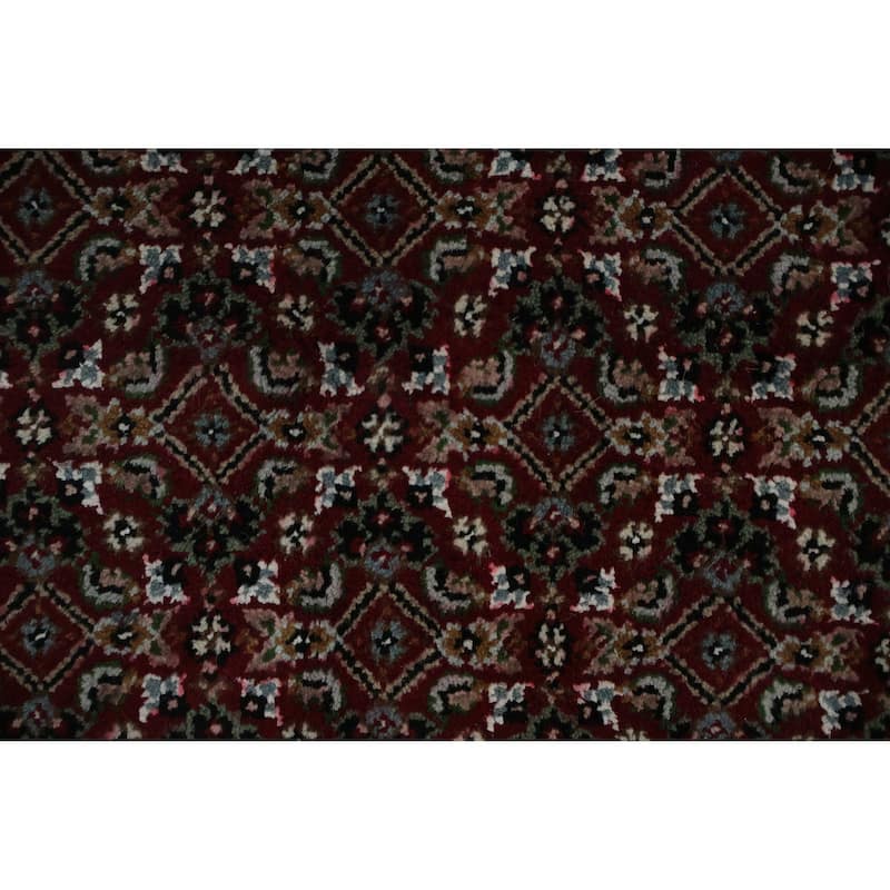 Hand Knotted Oriental 100% Wool Carpet Traditional Floral Red Tabriz-Mahi Area Rug - 11' 10'' X 8' 2''