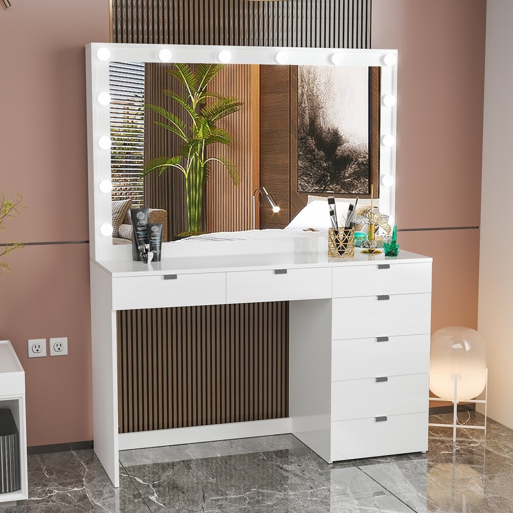 makeup dresser with mirror