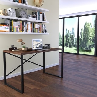 Shop Modern Wood Base With Metal Legs Study Desk Overstock 32063769