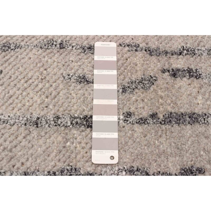 ECARPETGALLERY Hand-knotted Tangier Grey Wool Rug - 5'4 x 7'6