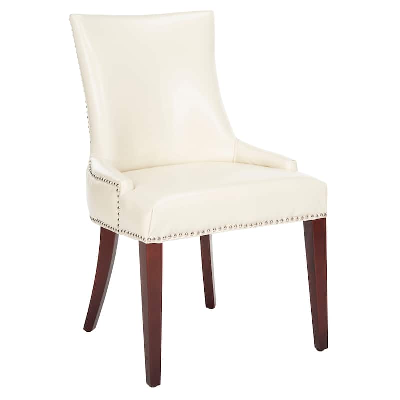 SAFAVIEH Brittney Beige Linen Dining Chair - 22" x 24.8" x 36.4" - 22"Wx25"Dx36"H