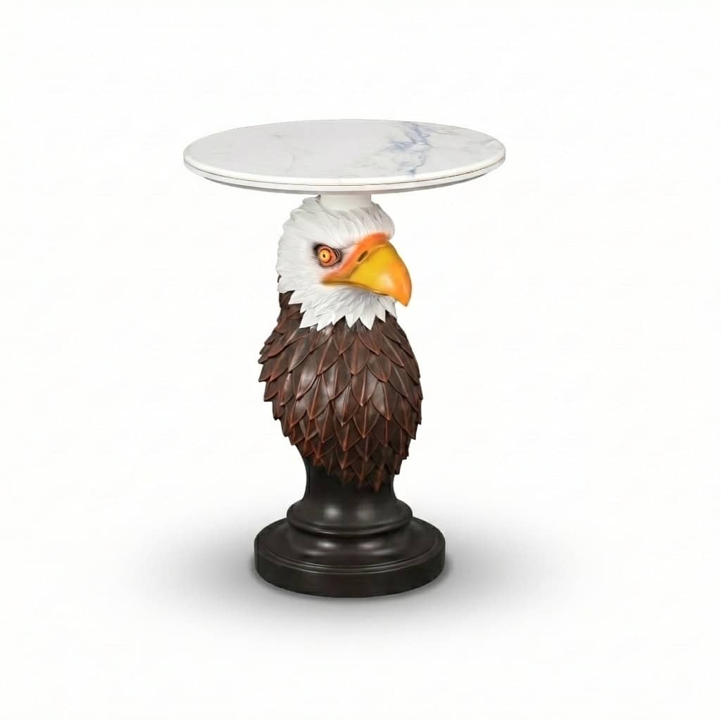 Eagle Head Accent Table Animal Statue End Tables Livingroom