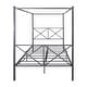 preview thumbnail 4 of 6, Vintage Metal Canopy Bed Frame - Full Size for Timeless Bedroom Style