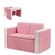 preview thumbnail 7 of 5, Kids Sofa Couch Armrest Chair Double Seats with Storage Space Pink