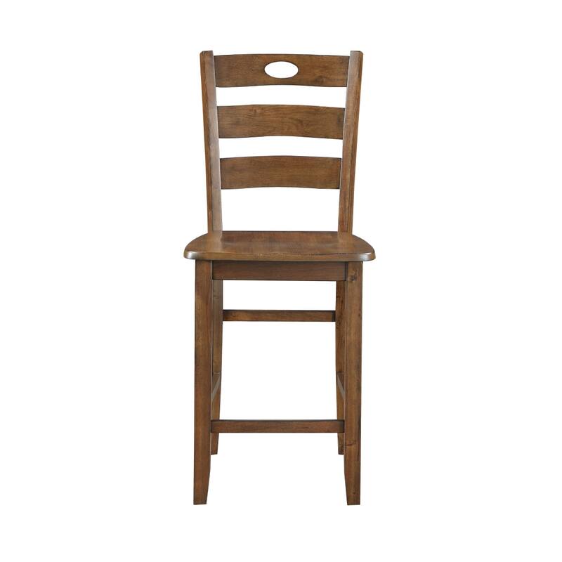 Tori 5 Piece Counter Height Dining Set, Square Table and 4 Chairs, Brown