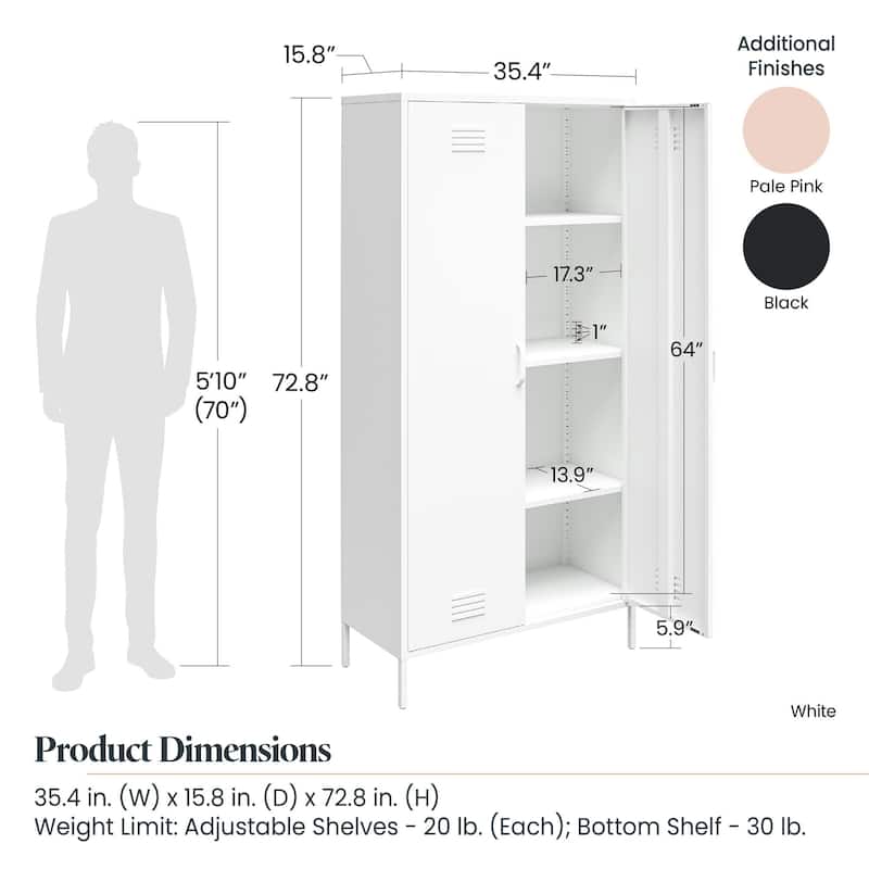 Systembuild Evolution Bonanza Tall 2 Door Closed Metal Storage Locker Cabinet