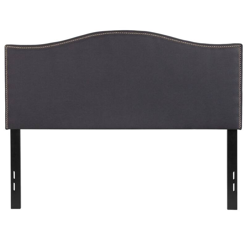 Arched Upholstered Headboard with Nailhead Trim