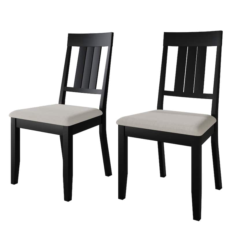 CraftPorch Classic 4-Piece Chair and Round Table Wooden Dining Set