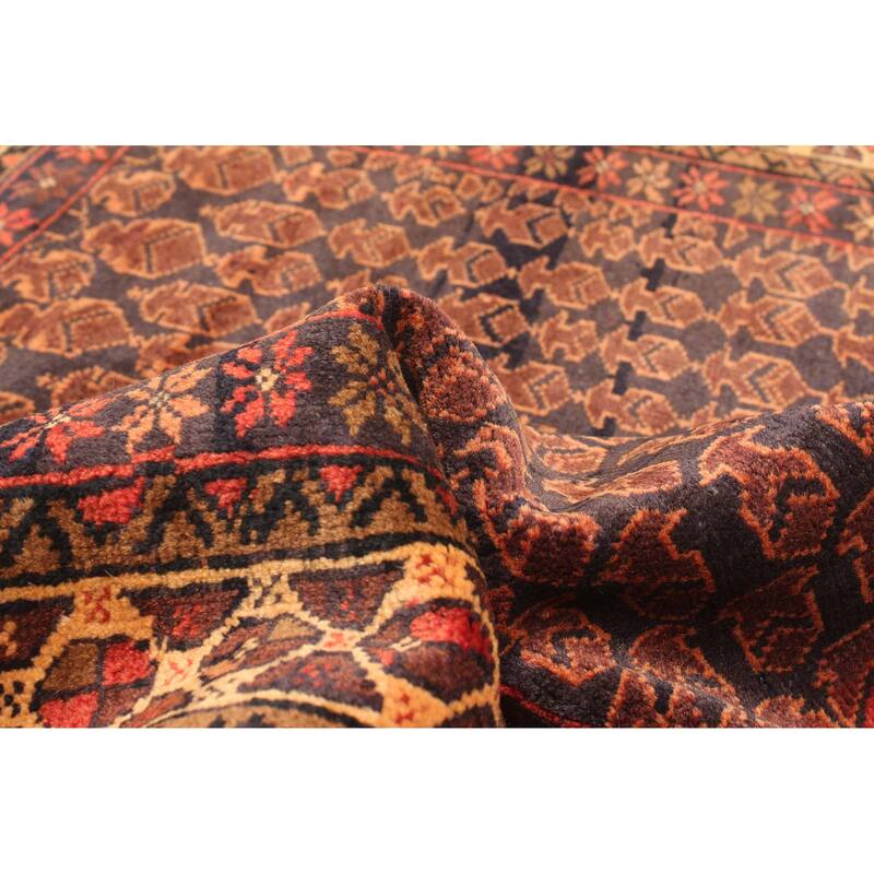 ECARPETGALLERY Hand-knotted Teimani Dark Navy Wool Rug - 2'11 x 4'2