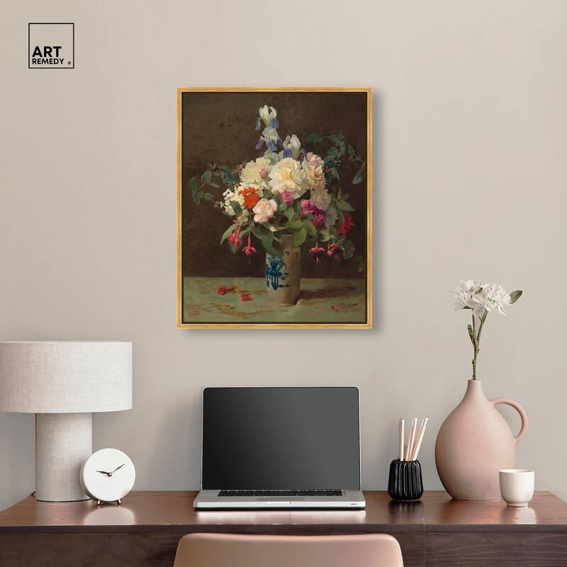 Lambdin Vase of Flowers Canvas by Art Remedy